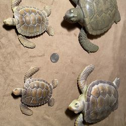 Rubber Turtles Lot Of 4  Vintage 