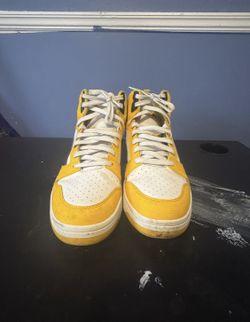 PUMA Rebound Sneakers, White/Black/Yellow Sizzle