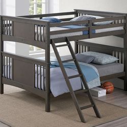 Brand New Grey Full Over Full Bunk Bed