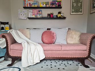 Beautiful Blush Pink Vintage Sofa