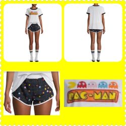 NWT Pac - Man Womens's Pajama 3 piece Set