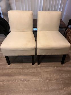 Accent Chairs - off white - set of 2