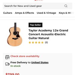 Taylor Academy 12e Acoustic Guitar