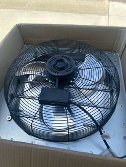 20 inch Shutter Exhaust Fan, Aluminum Wall Mounted Exhaust Fan, 4000 CFM High Speed Automatic Shutter Attic Fan, Vent Fan For Greenhouse, Shed, Shop, 