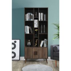 Brand new brown/walnut/oak/gray bookshelve (23.62 x 15.75 x 68.90 in. H)