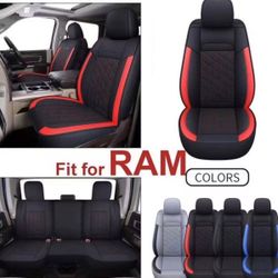 INCH EMPIRE Seat Cover Full Set Fit for RAM 1(contact info removed) 3(contact info removed)-2021 with Curved Back Bench Syntheti