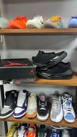 Black Cat Jordan 3 Size 10.5