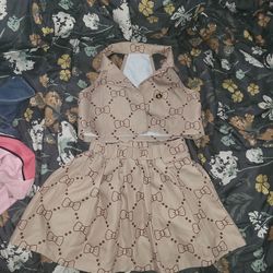 Brown Hello Kitty Print 2 Set 