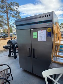 commercial Everest two-door reach-in fridge
