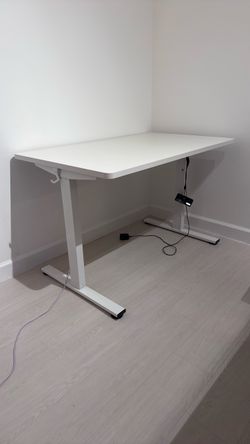 White standing desk