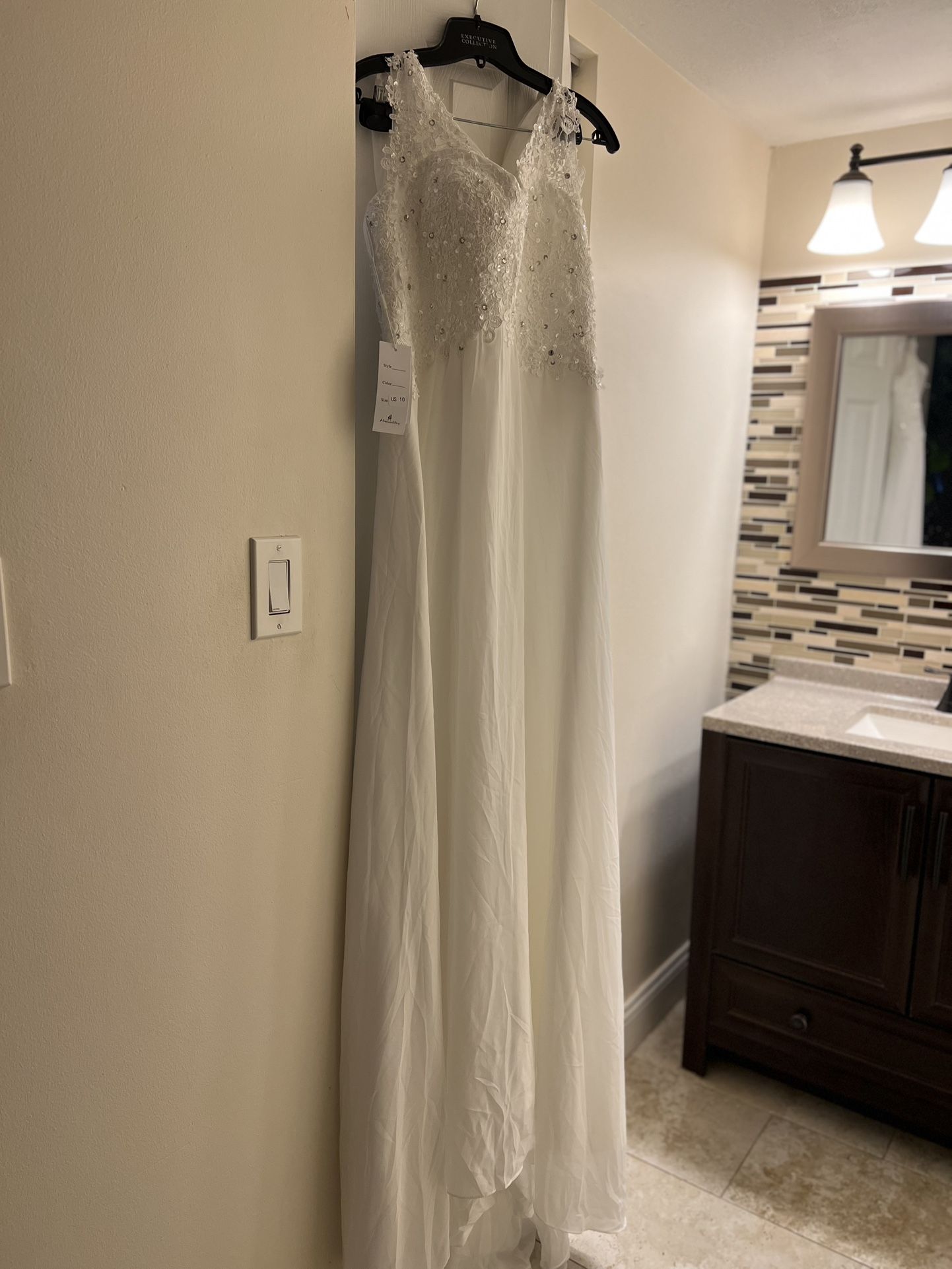 Bridal Party Package-Wedding Dress, Bridal Robe, and 2 Bridesmaids Robes
