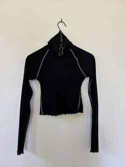 Turtleneck Long Sleeve Crop Top