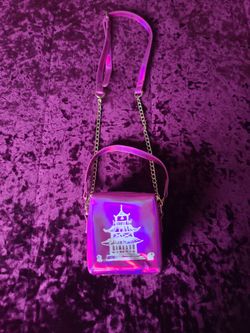 Fuchsia "Chinese Food To Go Box" Clutch Purse