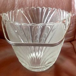 1960s MCM Brockway “Nouveau” Ice Bucket w/ Folding Handle