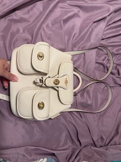 Coach Hadley white backpack