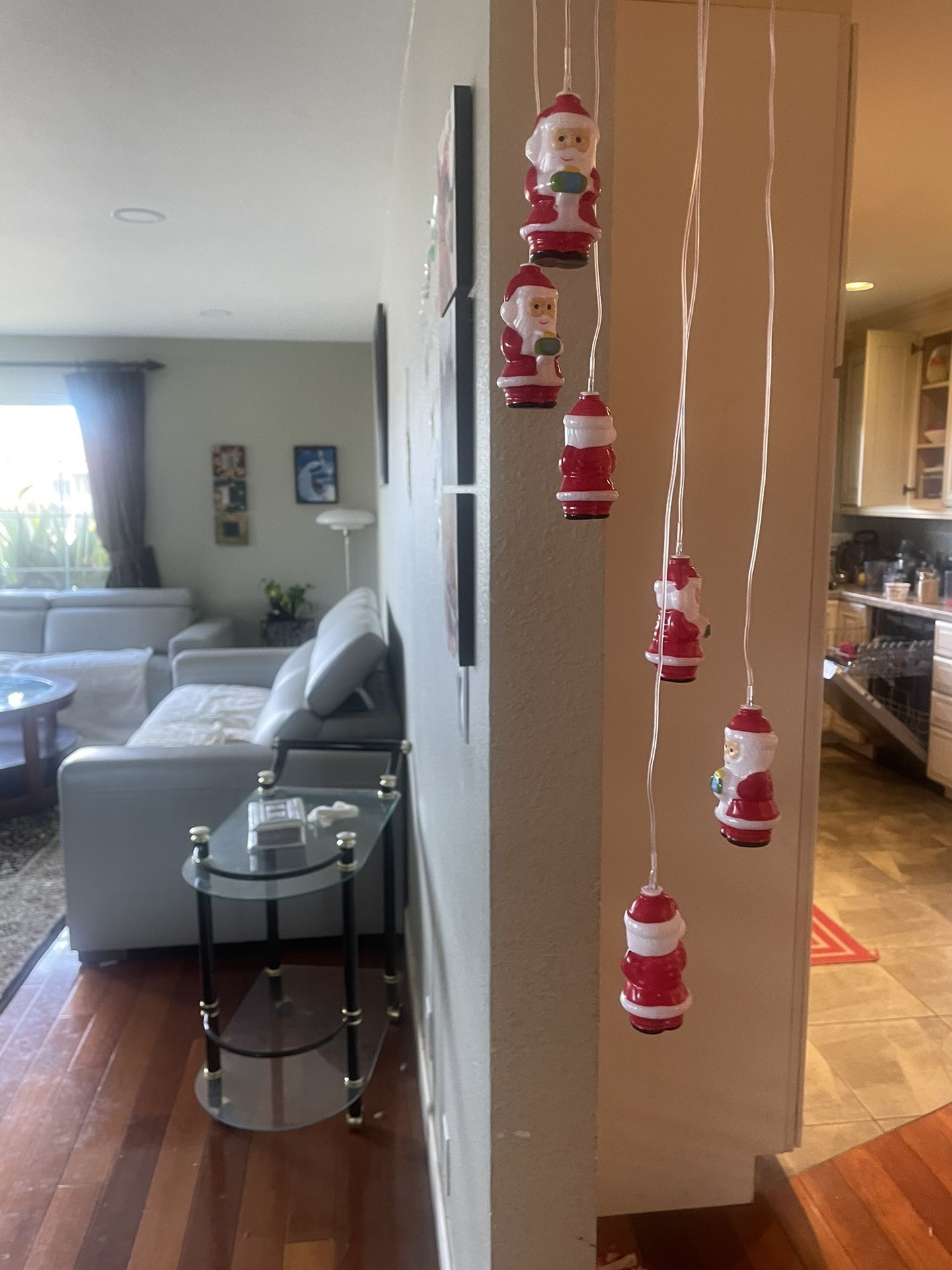 Christmas Color Changing Santa Light Wind Chime Decoration