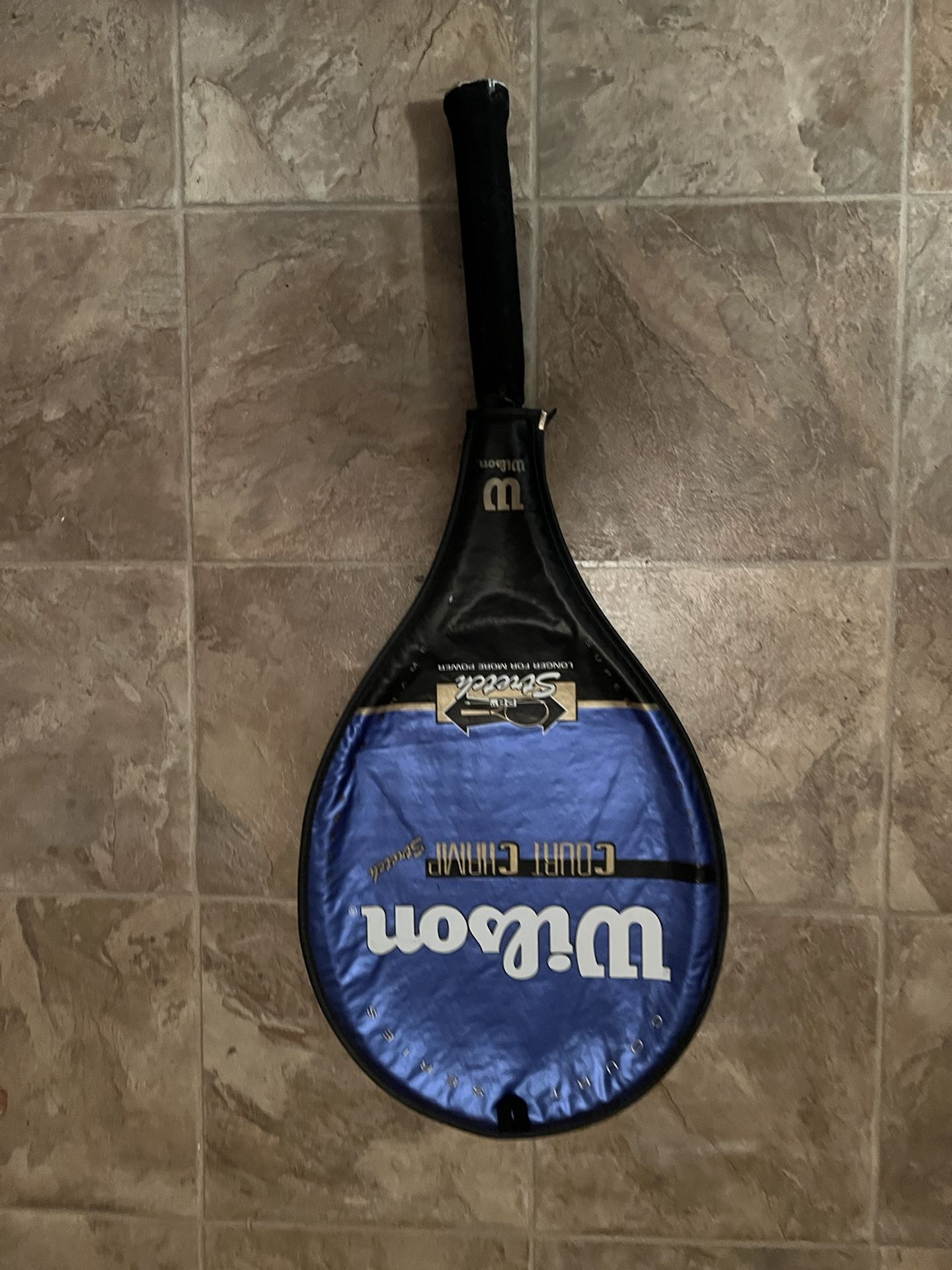 WILSON COURT CHAMP STRETCH 28" 4 1/4 OVERSIZED TENNIS RACKET With Cover