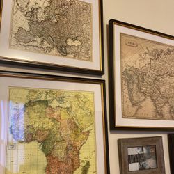 Map Prints In Frame 