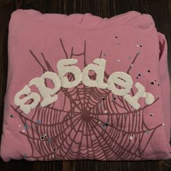 Light Pink Sp5der Hoodie 