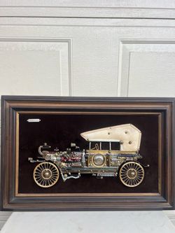 ANTIQUE 1915 PACKARD STEAMPUNK ART FRAME