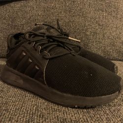 adidas X_PLR youth black running shoes size 1