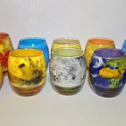 Think Geek Solar System Glass Full Set of 10 Planetary Drinking Glasses