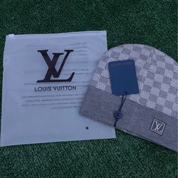 Grey designer beanie