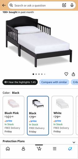 Black Wooden Toddler Bed Frame
