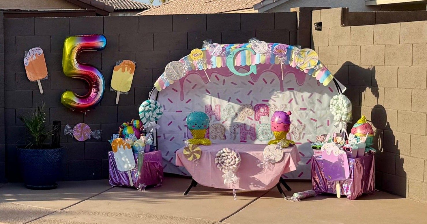 Candies And Backdrop  Candyland Party Theme