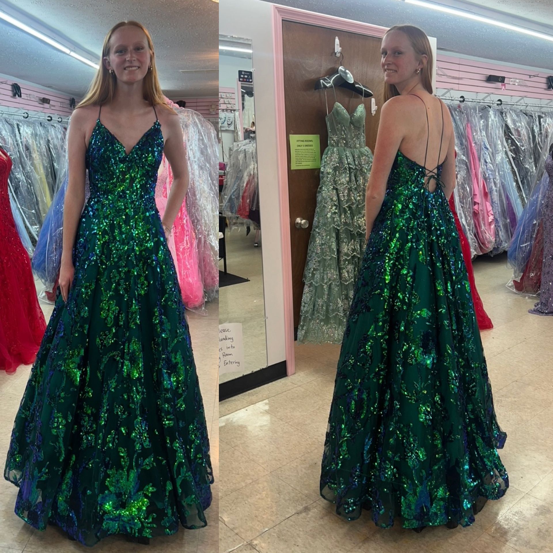 New With Tags Alyce Paris Sequin Floral Print Ball Gown $159