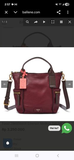 Fossil leather purse satchel bag (40.00 tonight)