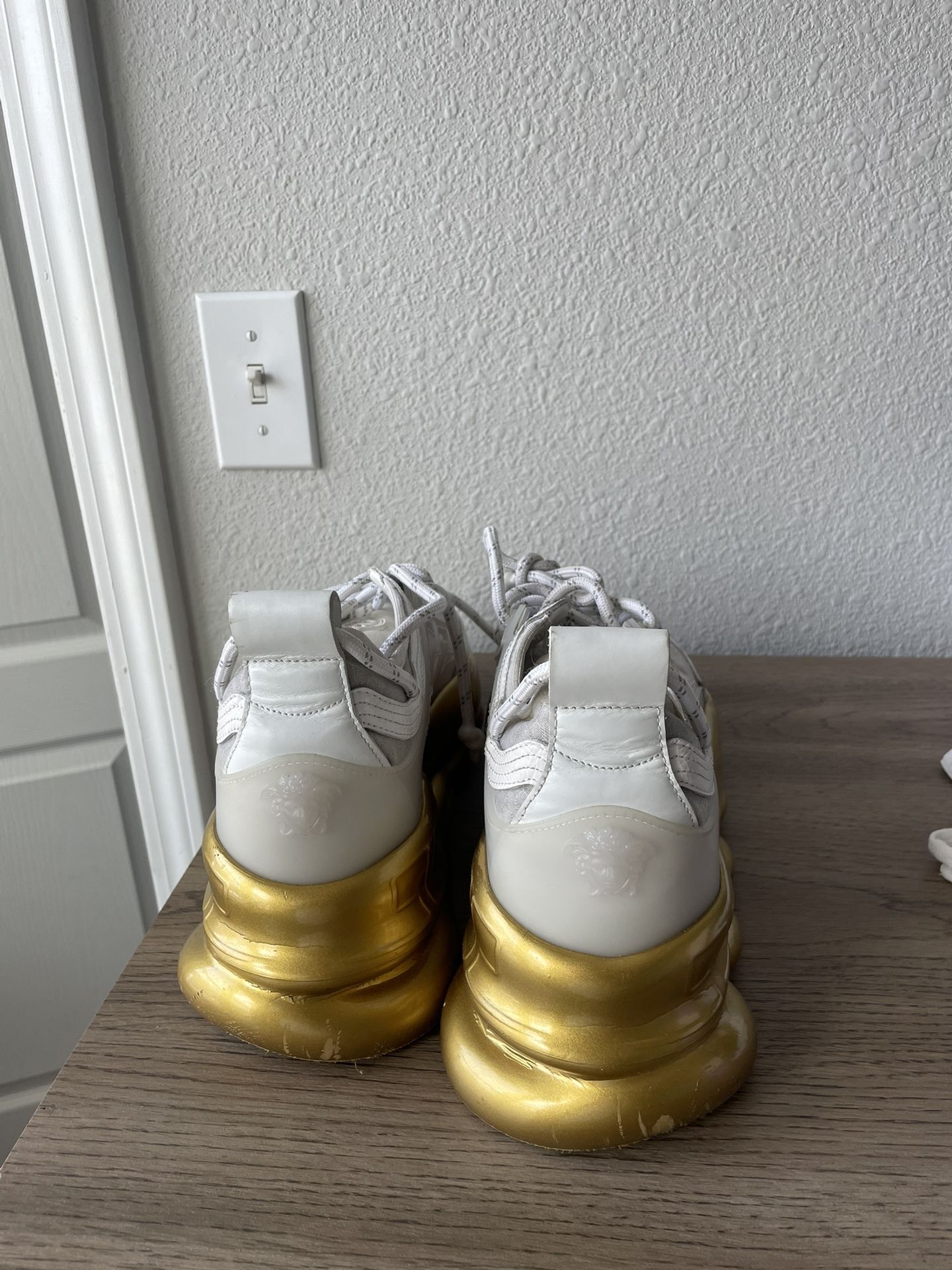 Versace Chain Reaction Leather Low Trainers