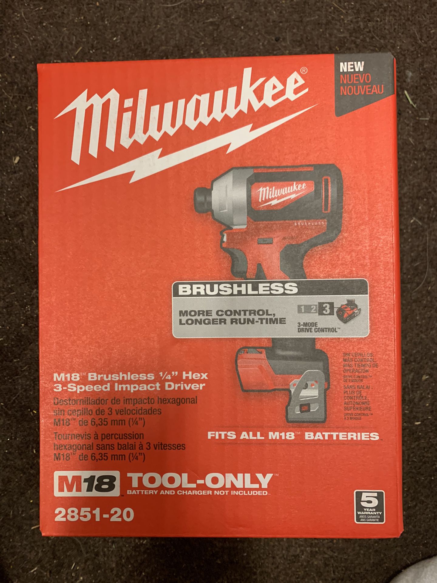 {price is FIRM} New, Sealed Milwaukee M18 Brushless Hex 3-Speed Impact Driver [Tool-Only]