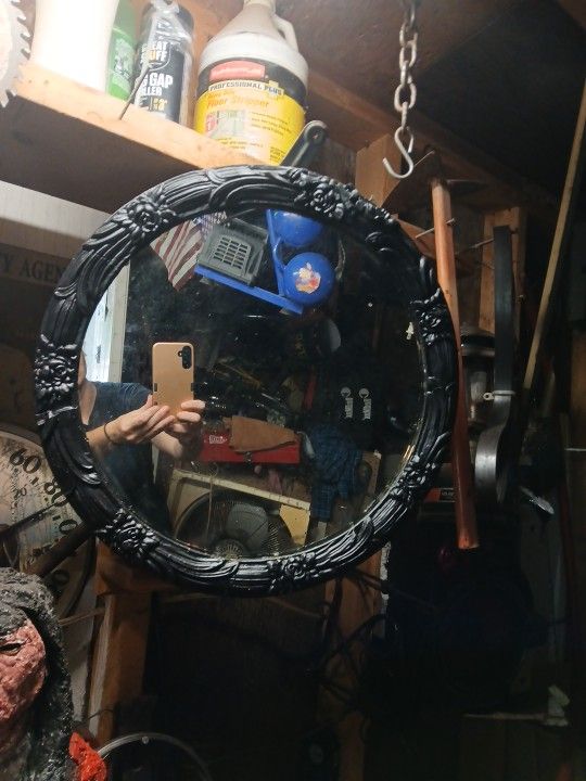 Black VINTAGE MIRROr