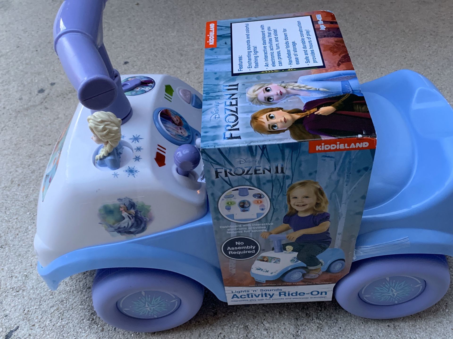 Frozen Lights And Sounds Actuvity Ride On Toy - Brand New - Fun Push Car Kids Toy - Retails For Over $30