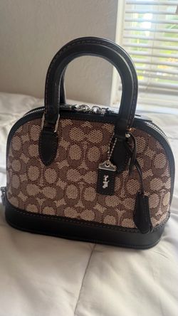 Coach Revel 24 Signature Jacquard Bag CF295 – Silver/Cocoa Black