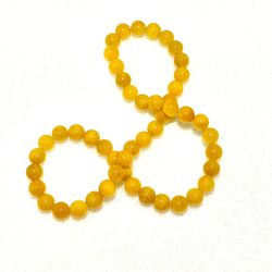 8.5mm Yellow Stone Beads ?Jade