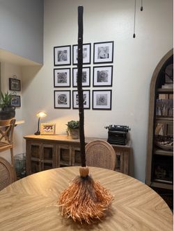 The Cracker Barrel Enchanted Animated Witch Broom 4-foot-tall Halloween prop