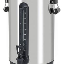 Homecraft 100-Cup Coffee Urn and Hot Beverage Dispenser with Dripless Faucet, Quick-Brewing, Stainless Steel

