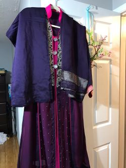 Embroidered dress full stitched new size small to medium