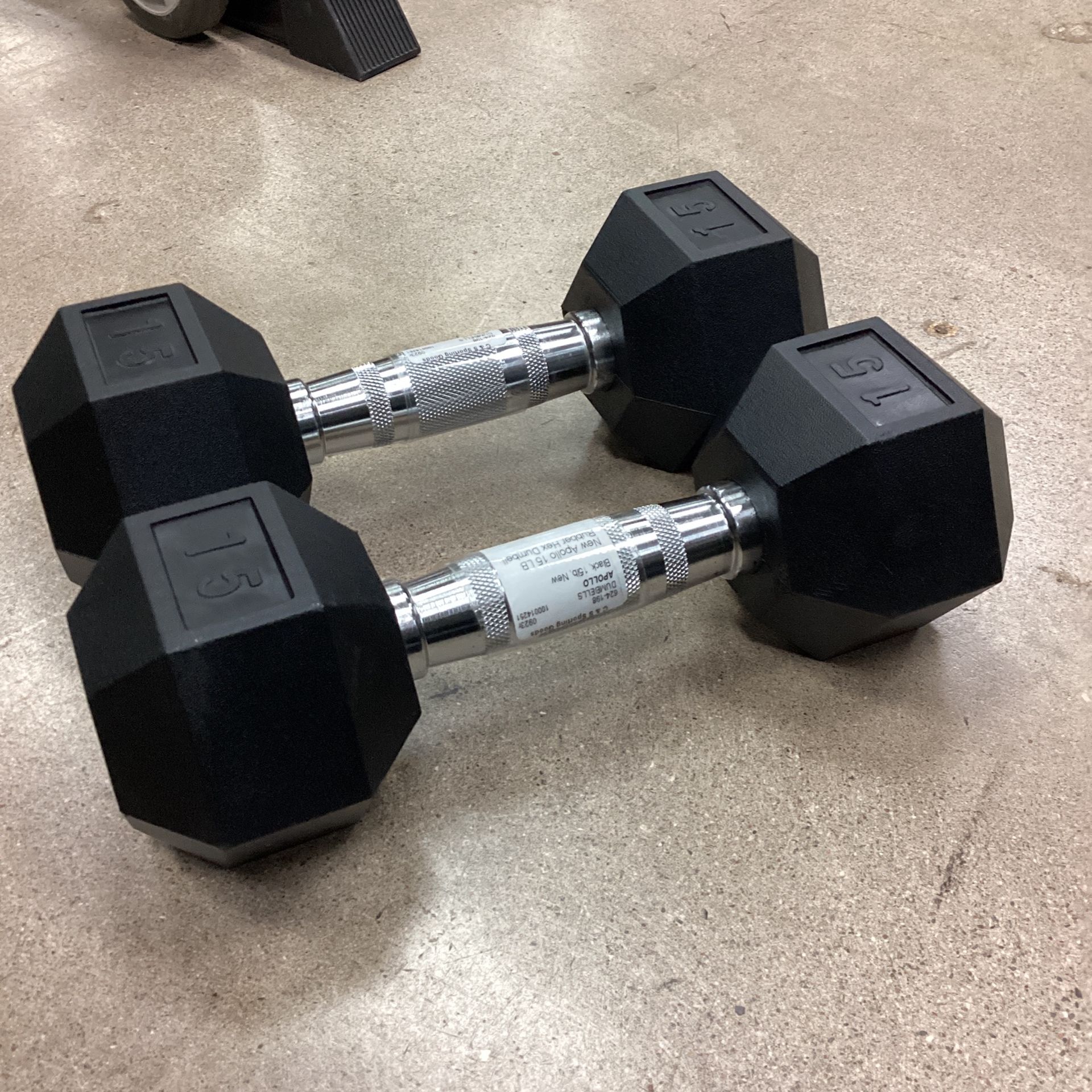 New 15 LB Rubber Hex Dumbbells 1.50 PER POUND for Sale in Phoenix, AZ