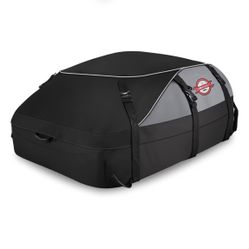 Sailnovo Rooftop Cargo Carrier Roof Bag, 20 Cubic feet Waterproof Roof Cargo Carrier fit car with/Without Luggage Rack - Vehicle Soft Shell Roof Cargo