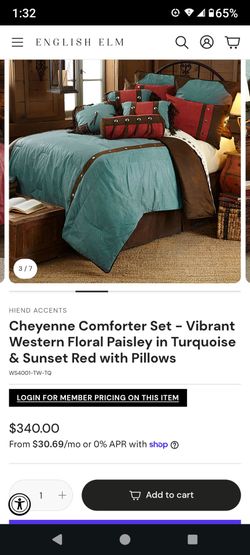 HiEnd Accents Cheyenne Western Comforter Set king size