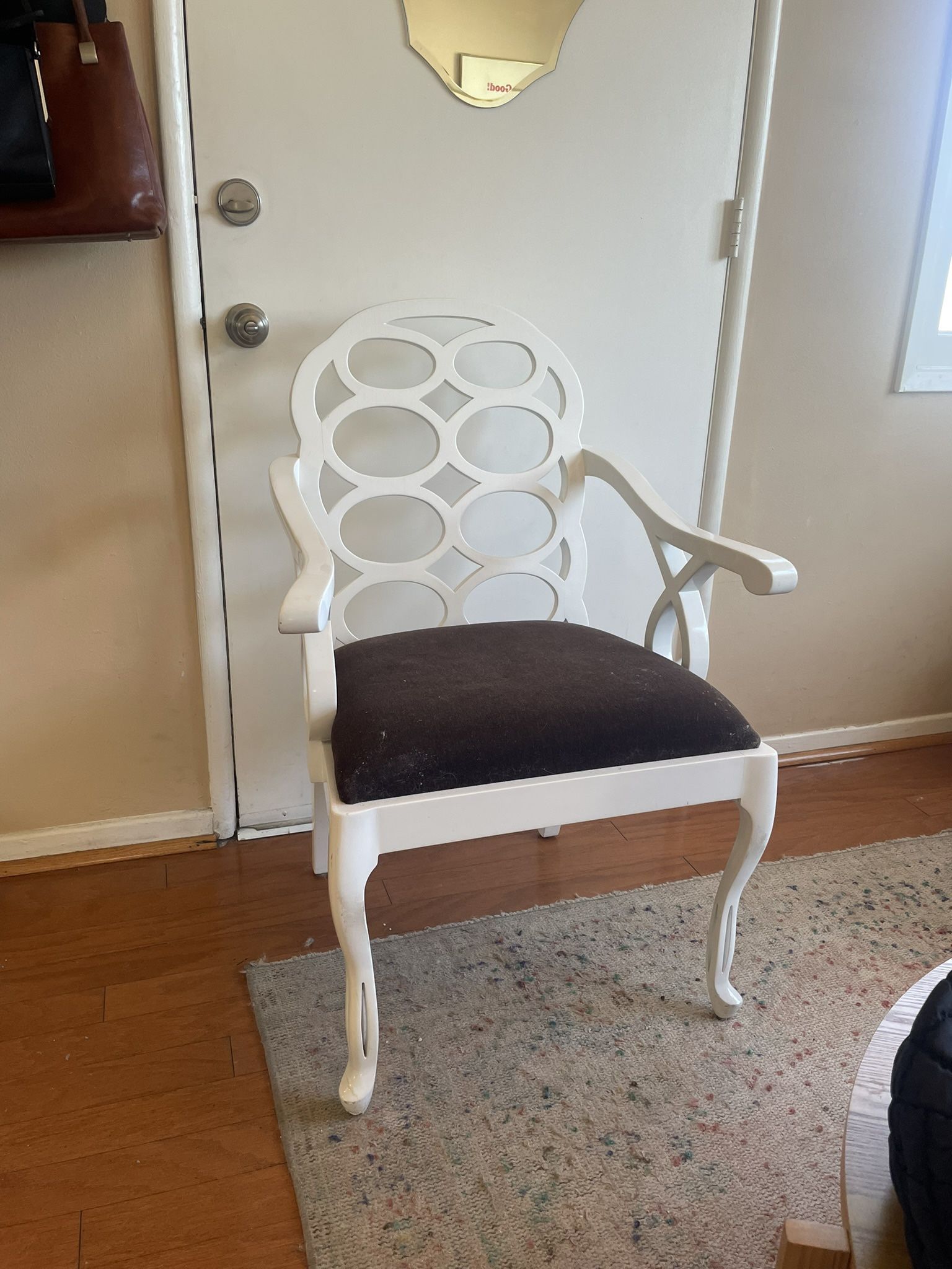 Vintage Frances Elkins Loop Arm Chair With Molehair Cushion