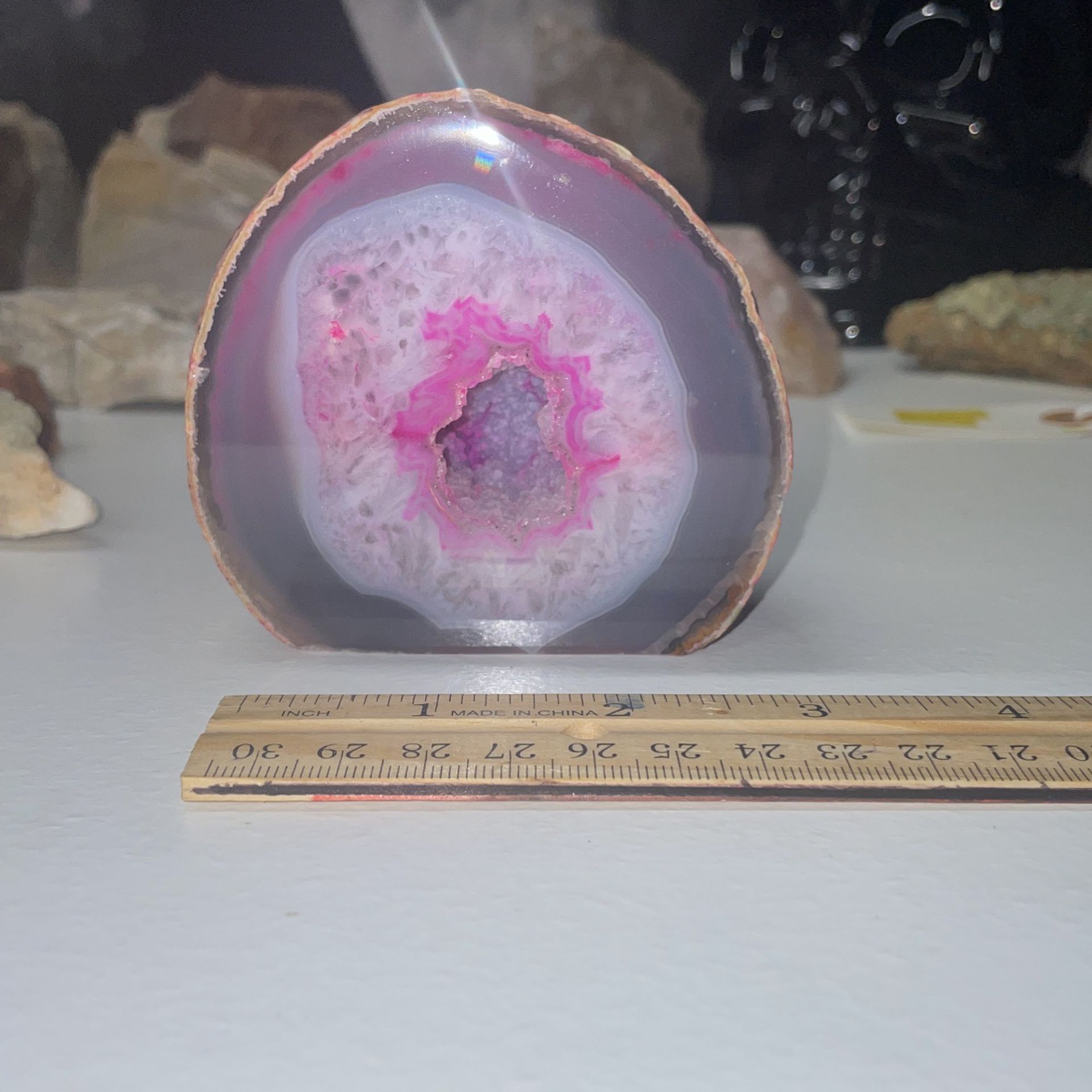 pink dyed geoid 