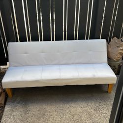 White Leather futon 