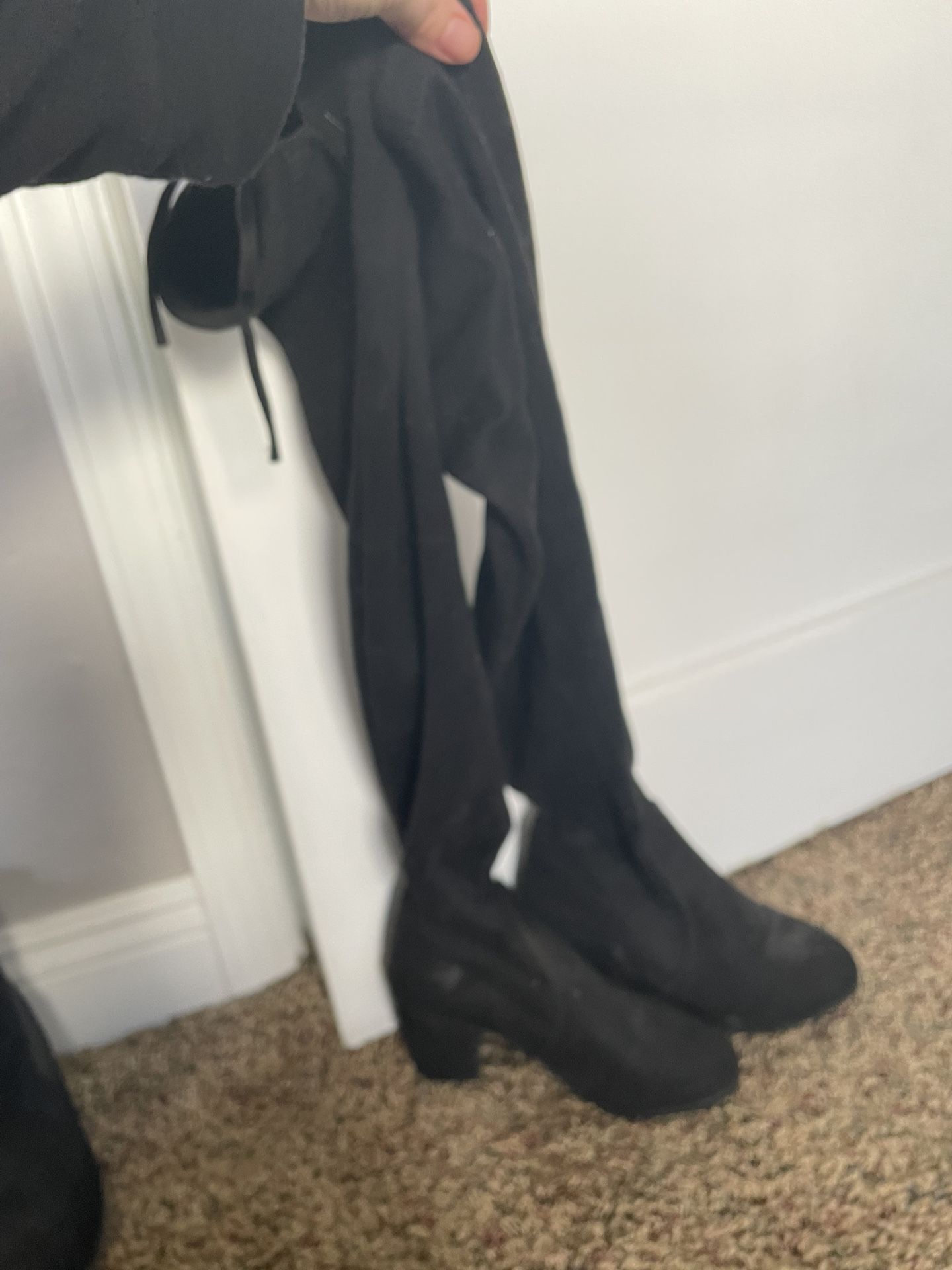 Black Knee High Boots