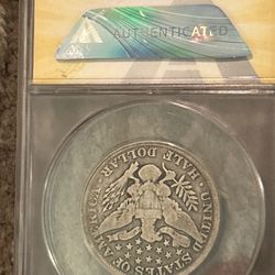 1897 Half Dollar Graded ANACS Silver Coin 