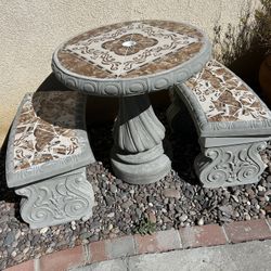New Coffee Table With 2 Benches Made Out Of Cement Perfect Gift 🎁 