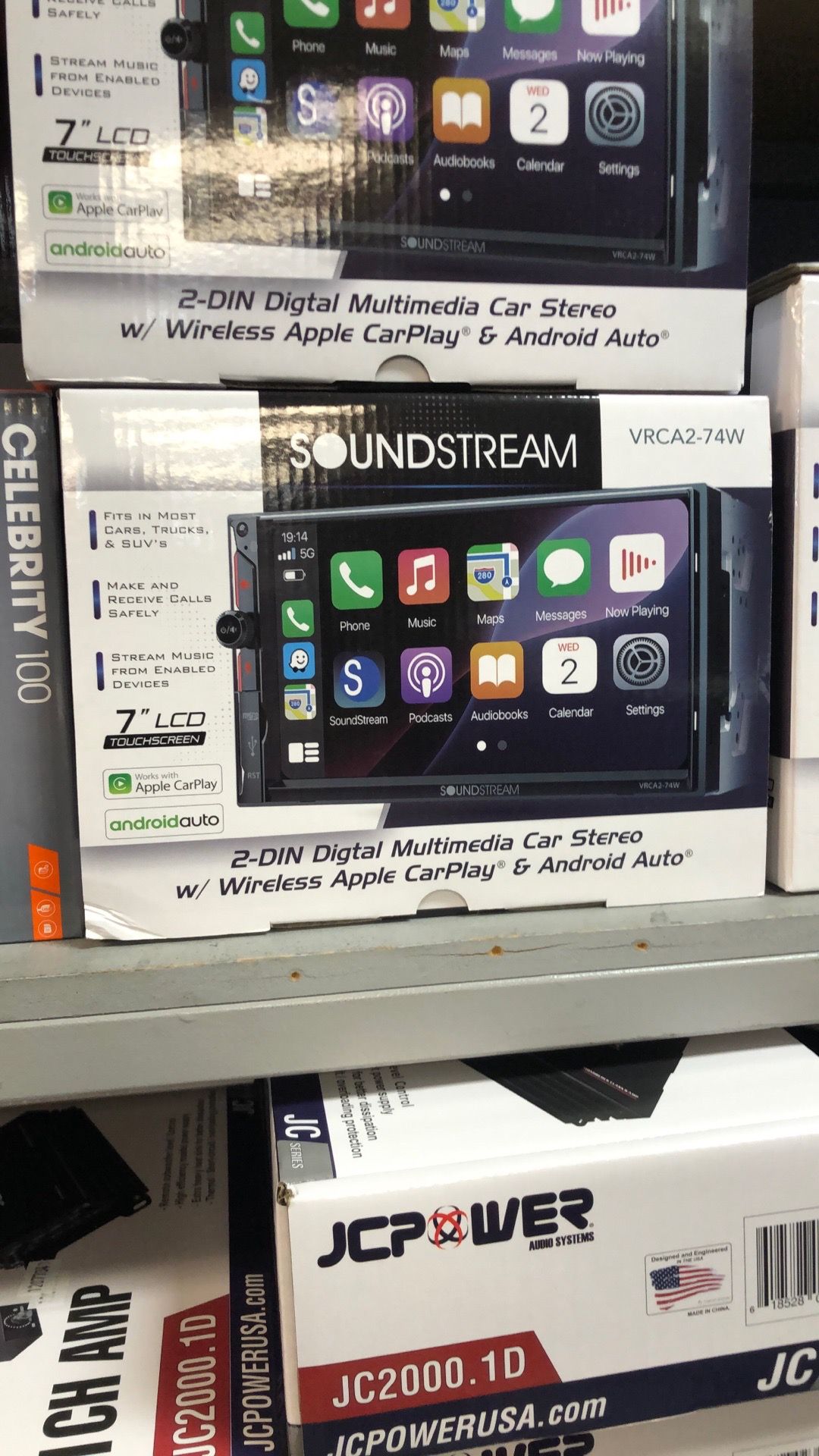 Soundstream wireless Apple CarPlay and android auto stereo